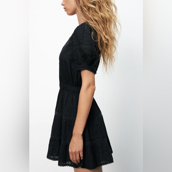 Zara Swiss Dot Dress with Embroidery (Large) - Picture 2 of 5